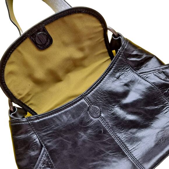 Kenneth Cole Reaction Black Leather Shoulder Bag - Picture 7 of 9